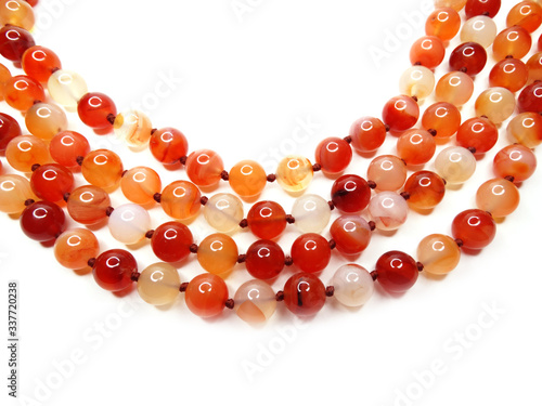 Obraz na płótnie fashion beads necklace jewelry with semigem crystals carnelian w salonie