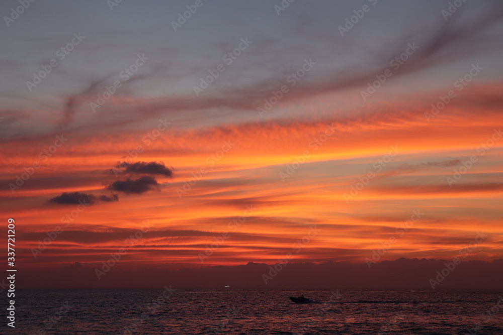 Wonderful sunset evenings in Thailand