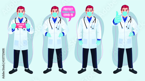 Multipurpose Doctor Mascot Illustration