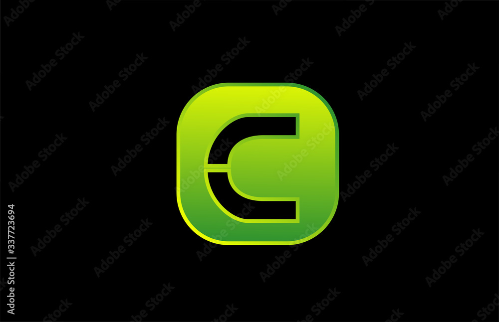 green black C alphabet letter logo icon design for business and company green black C alphabet letter logo icon design for business and company