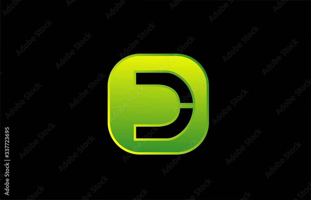 green black D alphabet letter logo icon design for business and company green black D alphabet letter logo icon design for business and company