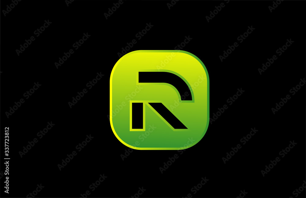 green black R alphabet letter logo icon design for business and company green black R alphabet letter logo icon design for business and company
