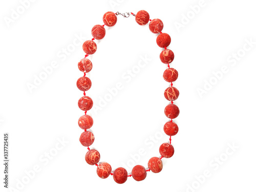 fashion beads necklace jewelry with semigem crystals coral