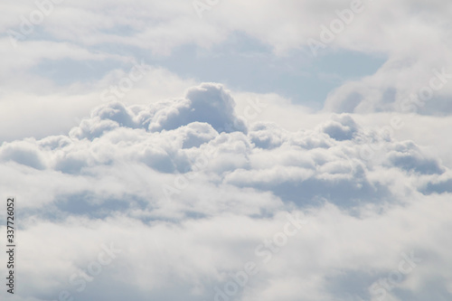 Fototapeta Naklejka Na Ścianę i Meble -  Among the white clouds. Overcast sky of clouds. In white cloud.