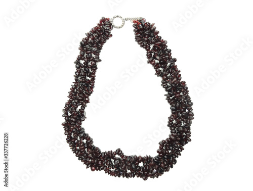 fashion beads necklace jewelry with semigem crystals garnet