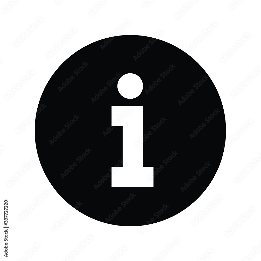 black circle alphabet i info information business icon symbol silhouette black white sign black circle alphabet i info information business icon symbol silhouette black white sign