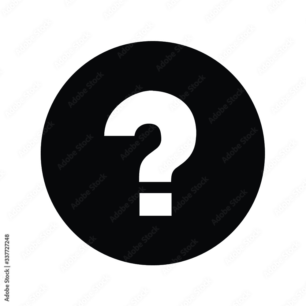 black circle question mark business icon symbol silhouette black white sign black circle question mark business icon symbol silhouette black white sign