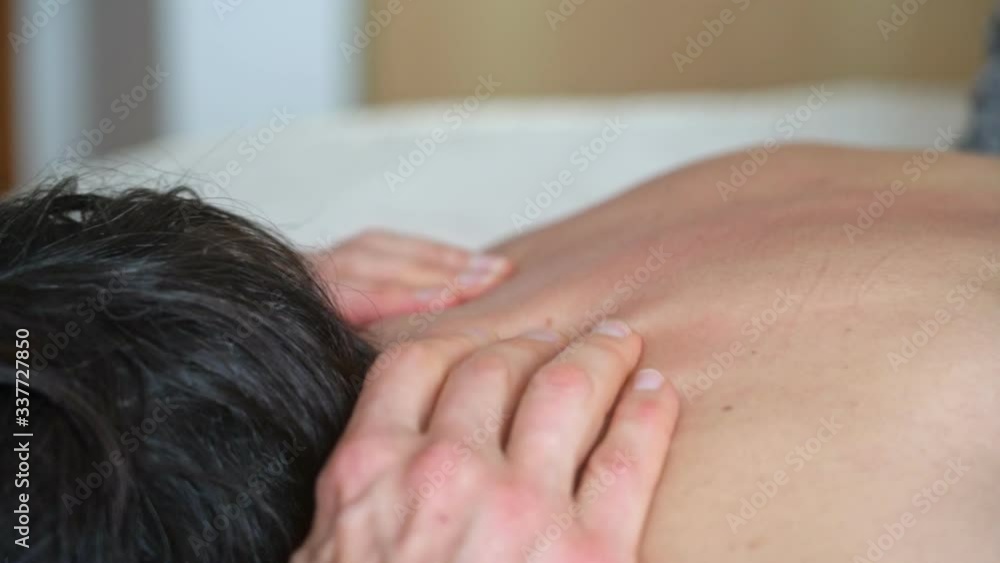 Professional massage of the neck, back, spine.