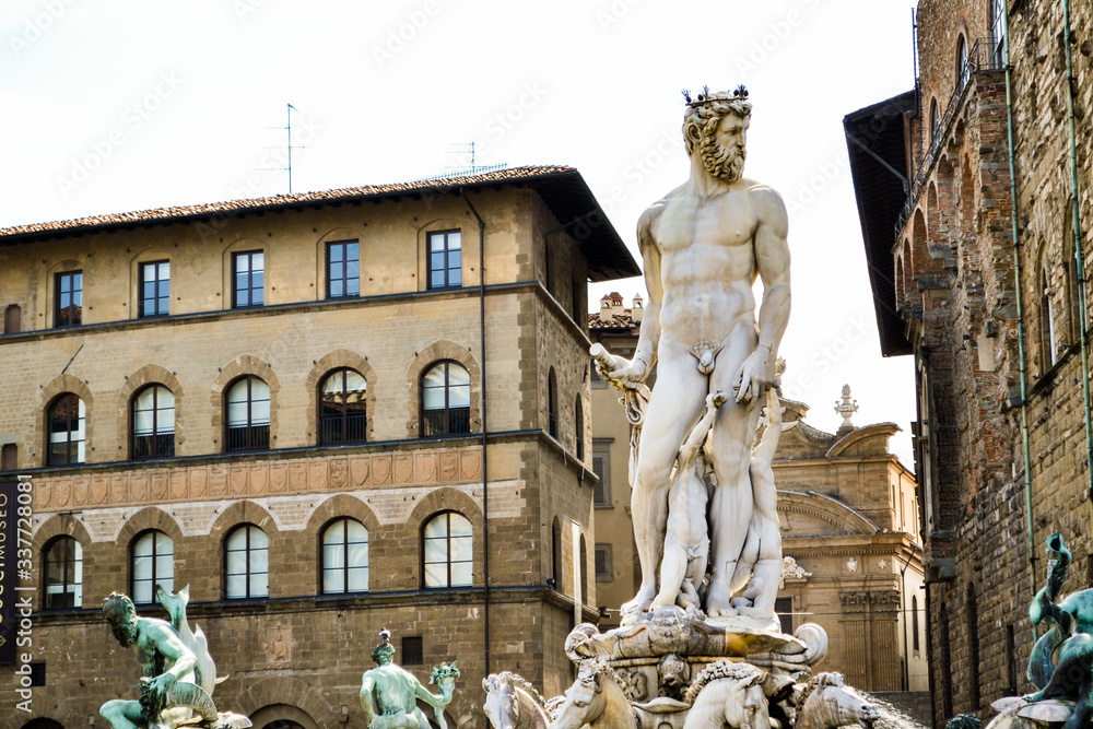 Obraz premium Fountain element in Piazza Della Signoria, Itay, Florence