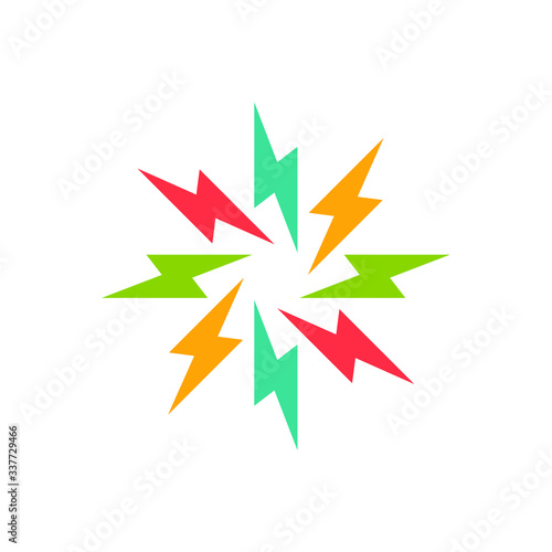 Colorful Circle Flash Vector Icon