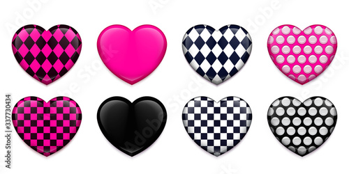 Badges for youth subculture Emo. Vector illustration