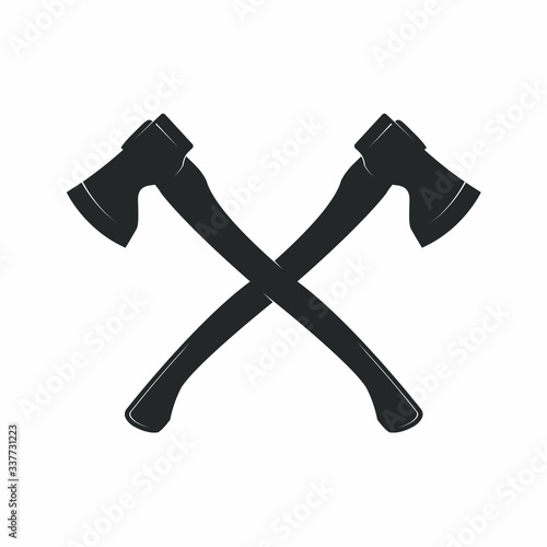 Crossed Axes Vector Illustration