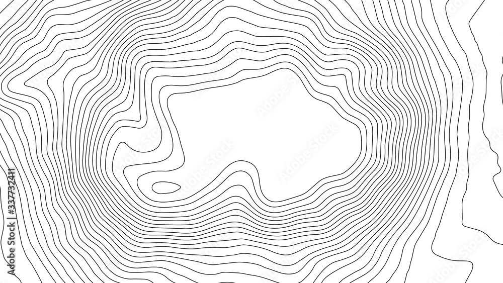 Grey contours vector topography. Geographic mountain topography