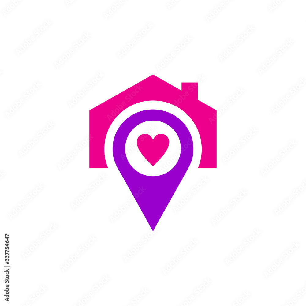 Stay Home information icon design template Stay Home information icon design template