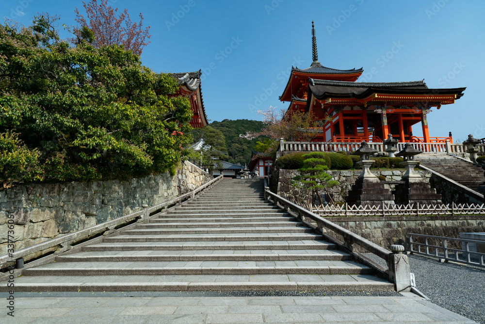 Kiyomizudera, Kyoto during the coronavirus crisis. Kiyomizudera, Kyoto during the coronavirus crisis.