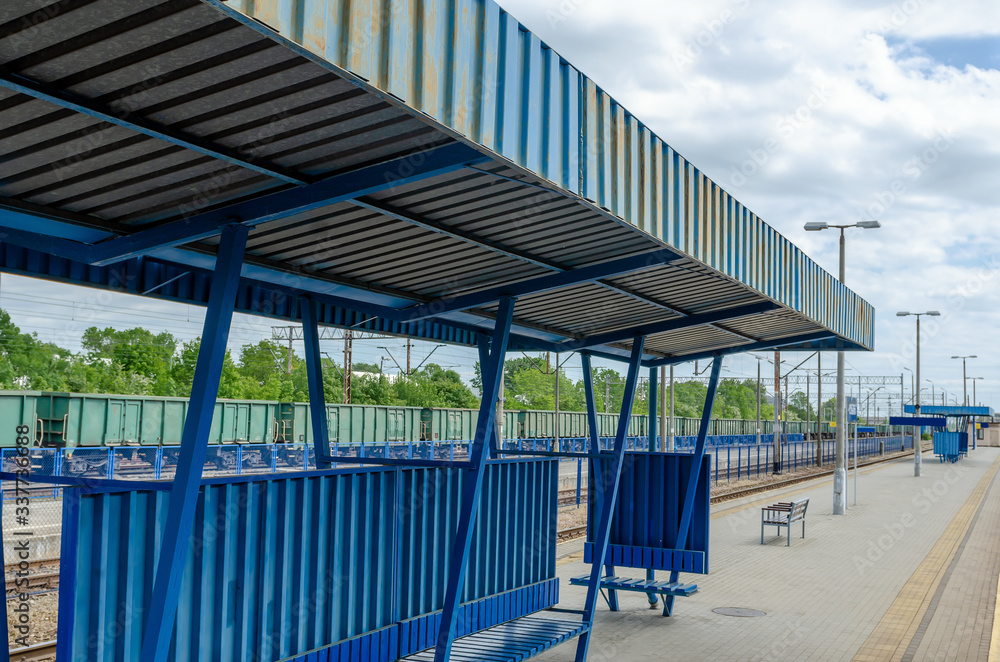 Fototapeta premium empty railway station in Europe