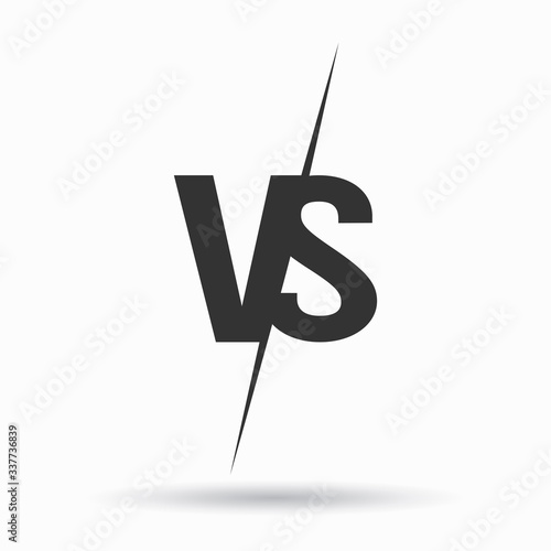 VS versus letters vector logo icon isolated on white background