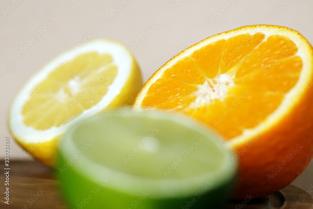 lemon, orange and lime close up lemon, orange and lime close up