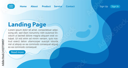Abstract Landing Page Template, Colorful Landing Page Background, Website Page Template, Blue Website Backgrounds
