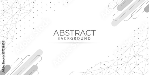 Black White Abstract Background, Grayscale Abstract Background, Black White Gradient Backgrounds with interconnected lines