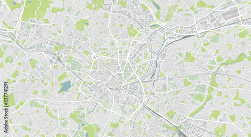 Detailed map of Birmingham, UK