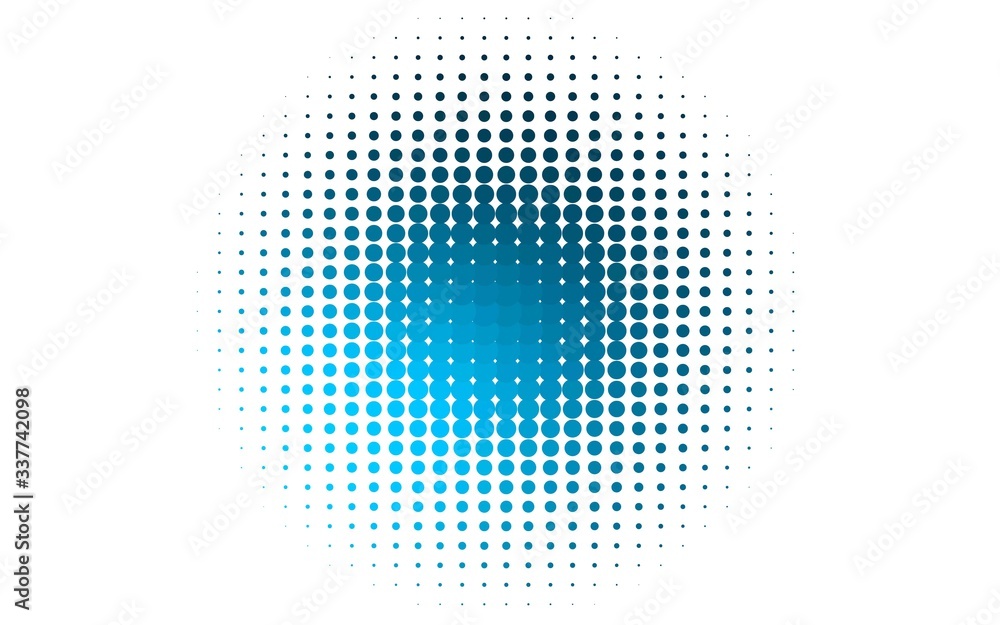 Light BLUE vector template with circles. Glitter abstract illustration with blurred drops of rain. Template for your brand book.