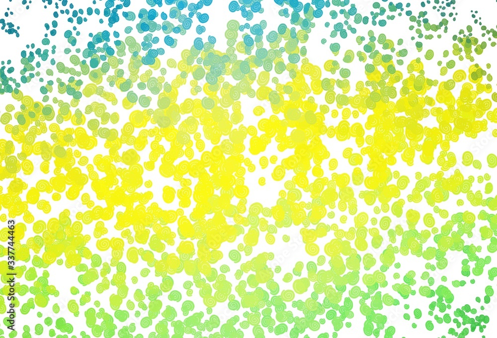 Light Green, Yellow vector background with bent ribbons. Light Green, Yellow vector background with bent ribbons.