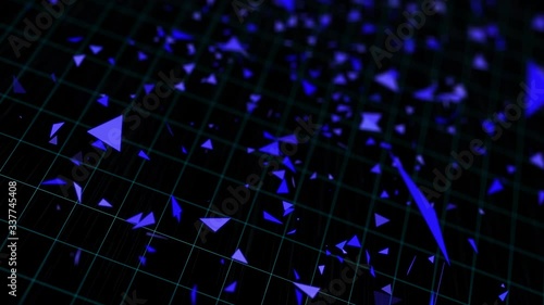 data transfer concept particle background with sweep light,selective focus 4K 30 FPS