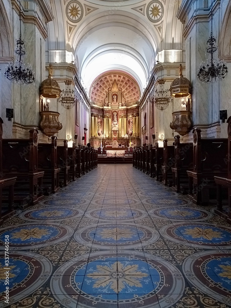 Interior of the basilica in Montevideo