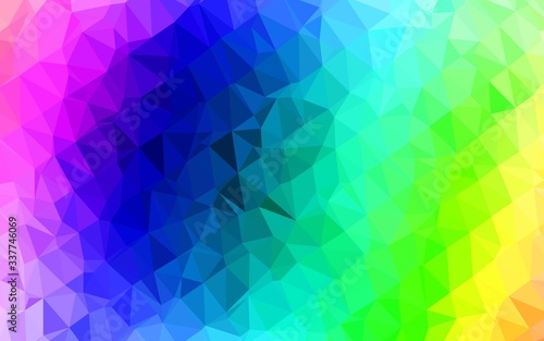 Light Multicolor  Rainbow vector abstract mosaic backdrop. Brand new colorful illustration in with gradient. Brand new style for your business design.