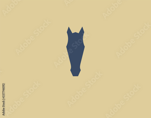 Abstract creative geometric logo horse head