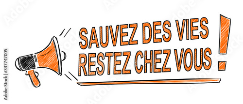 sauvez des vies restez chez vous dessin