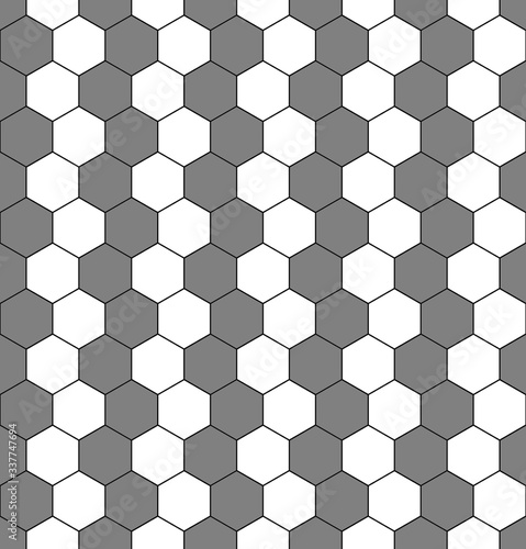Honeycombs. White and gray. Seamless. Honeycomb background. Monochrome. Monochrome honeycombs.