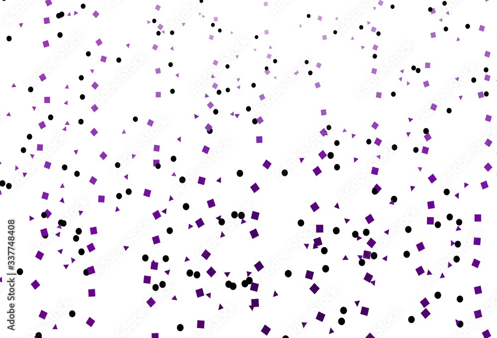 Fototapeta premium Light Purple vector cover in polygonal style with circles.
