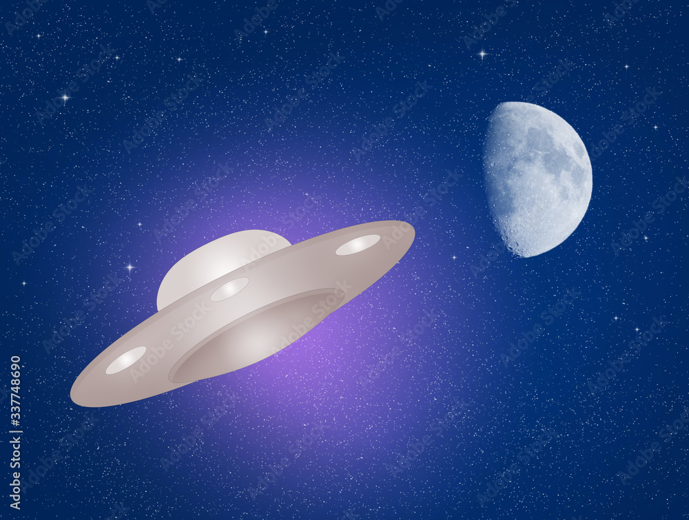 Ufo in the blue sky Ufo in the blue sky