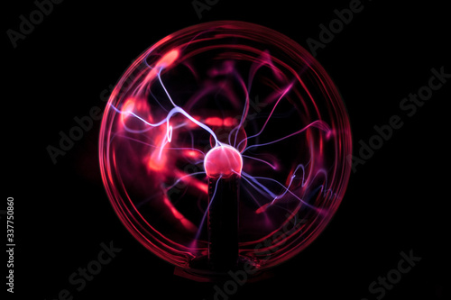 Billede på lærred the plasma ball in dark side
