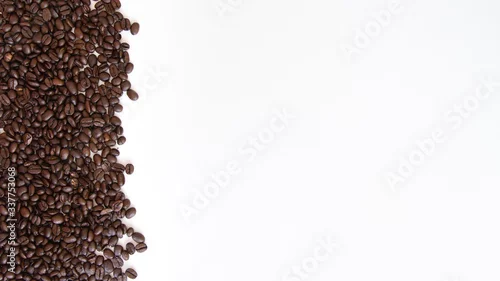 Panel kuchenny z motywem Rozsypane ziarna kawy 