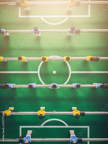 Wallpaper Mural Table soccer game. Close-up. Top view. Toning. Mobile photography. Vertical shot for social networks. Torontodigital.ca