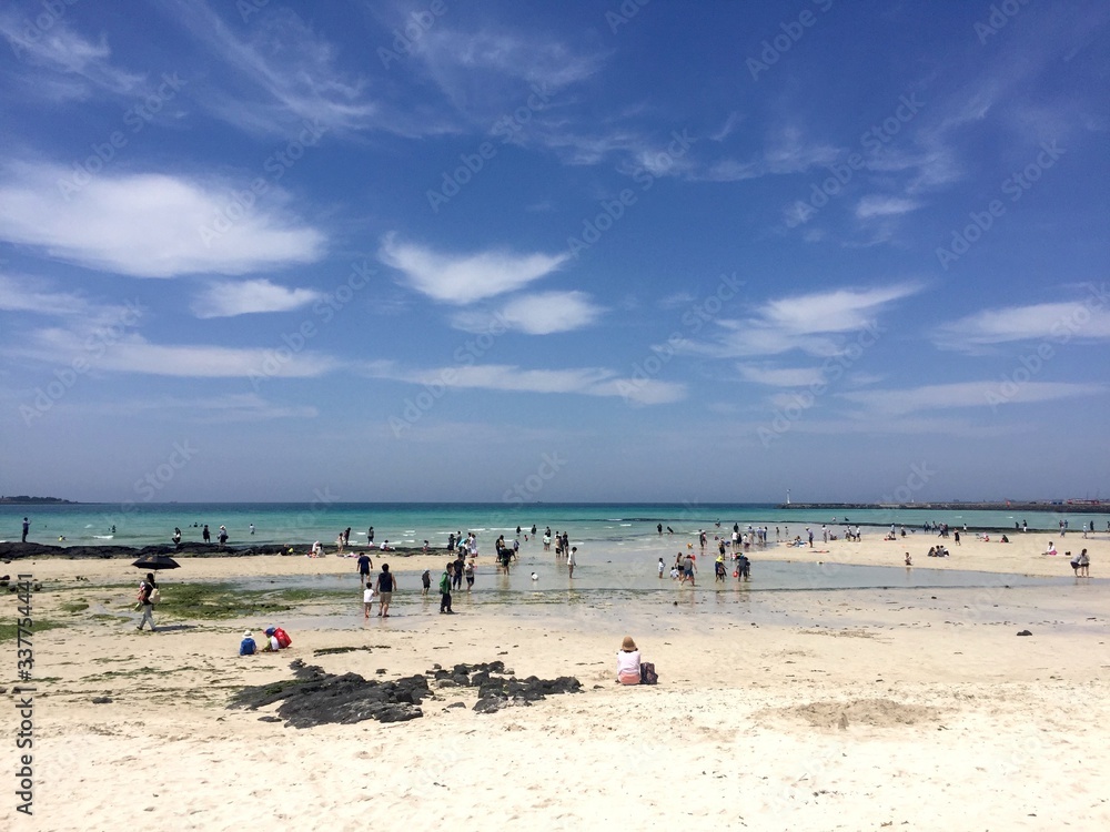 15th March 2017 : Sea View on the beach in Hyeopjae Beach, Hallim-ro, Jeju-si, Jeju-do