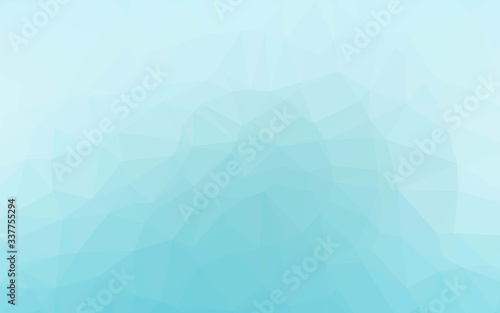 Light BLUE vector polygonal template. Shining illustration, which consist of triangles. The best triangular design for your business.