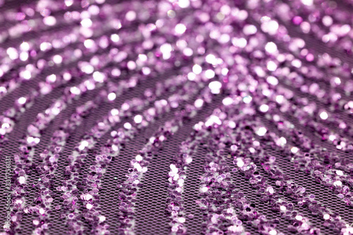 close-up sparkling shiny fabric detail
