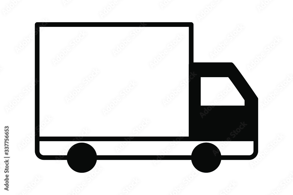 delivery truck on white background vector delivery truck on white background vector