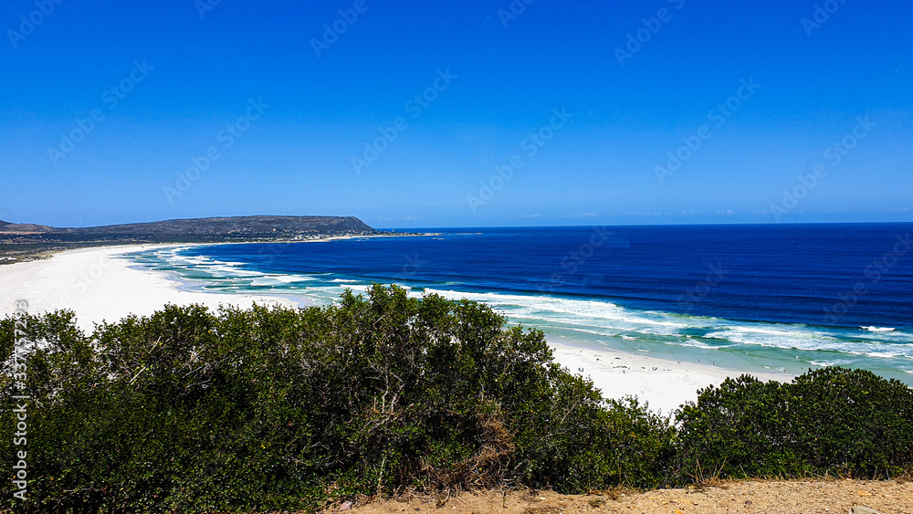 South Africa Indian ocean wave and white beach famous retirement city nature