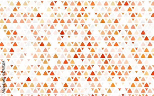 Light Yellow  Orange vector seamless layout with lines  triangles. Triangles on abstract background with colorful gradient. Design for textile  fabric  wallpapers.