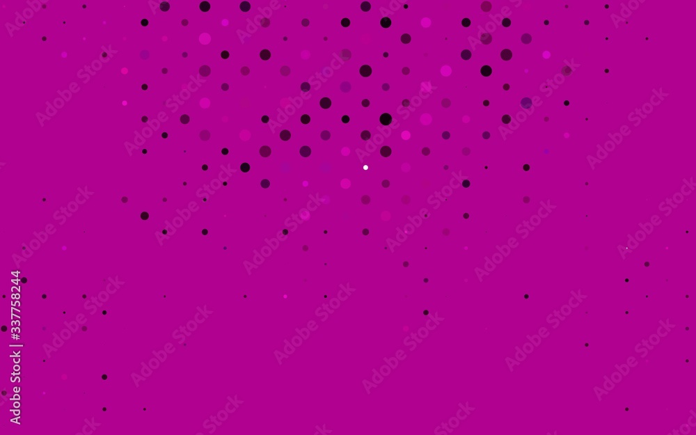 Light Purple vector cover with spots. Blurred decorative design in abstract style with bubbles. Pattern for ads, booklets.