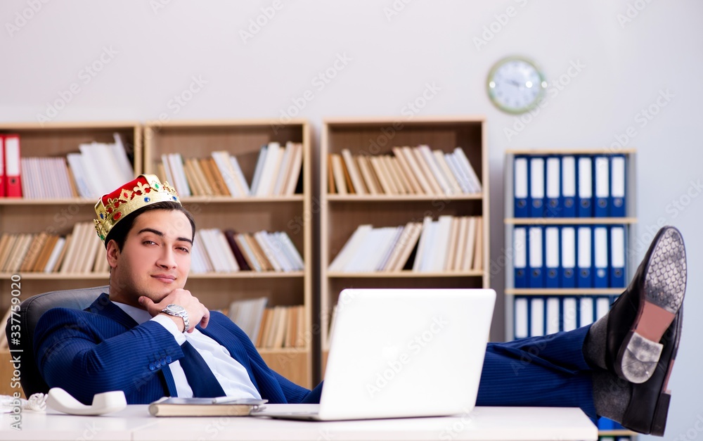 King businessman working in the office King businessman working in the office