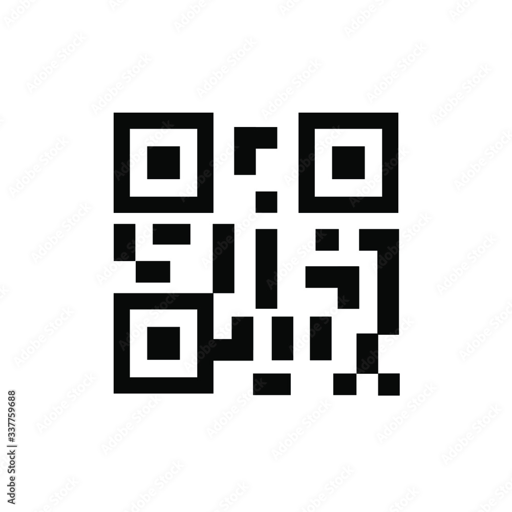 qr code vector isolated on white background qr code vector isolated on white background