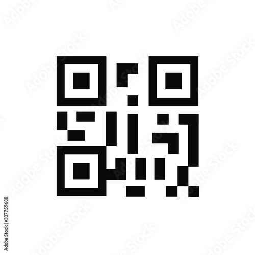 qr code vector isolated on white background