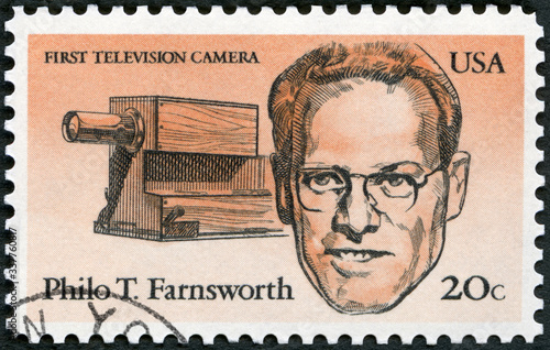 USA - 1983: shows Philo Taylor Farnsworth (1906-1971), American Inventors, First television camera, 1983 photo