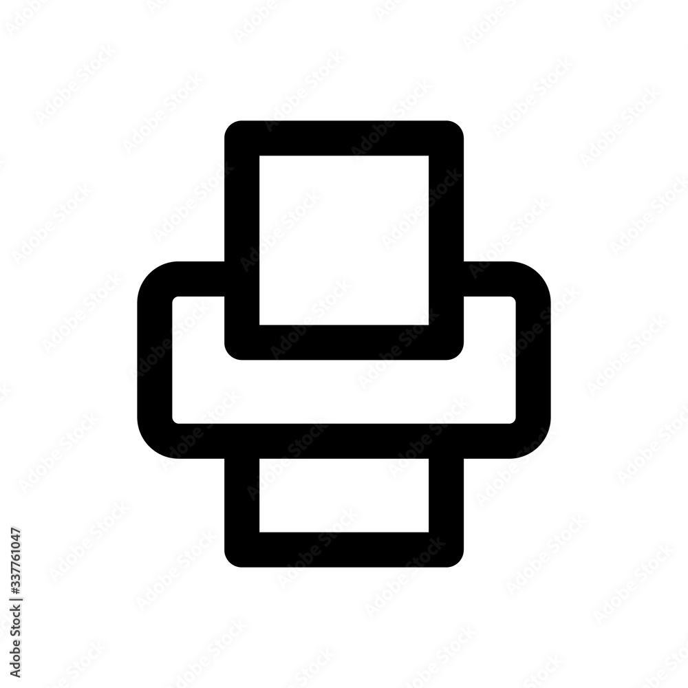 Printer icon. Line design. Office equipment concept. Printer icon. Line design. Office equipment concept.